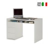 Weißer Schreibtisch Modernes Design mit 3 Schubladen 110x60cm Franklyn Verkauf