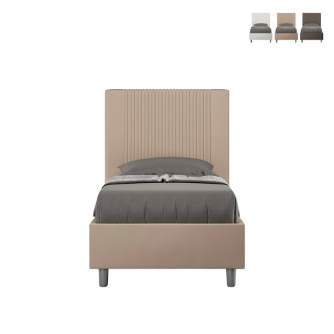 Einzelbett 90x200 Staufach Kopfteil modern Kinderzimmer Goya S1