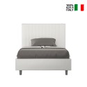 Französisches Bett mit Bettkasten 140x200 Polsterbett Kunstleder Goya F Angebot