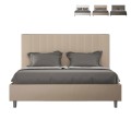 Modernes Doppelbett 160x200 mit Bettkasten in Kunstleder Goya M1 Aktion