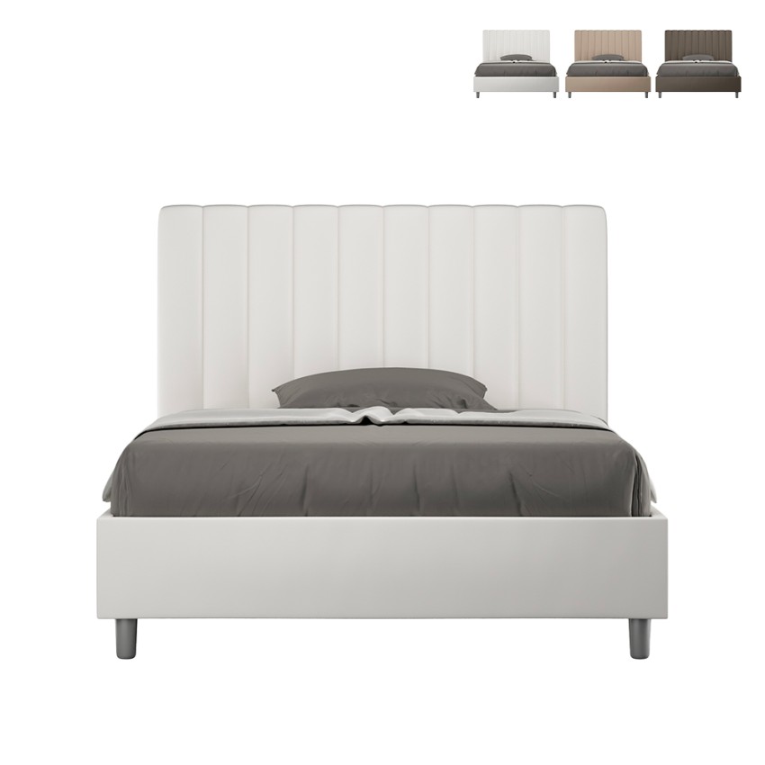 Französisches Bett, 1,5 Plätze, 120x190 cm, mit Stauraum, Kunstleder Agueda P Aktion Französisches Bett, 1,5 Plätze, 120x190 cm, mit Stauraum, Kunstleder Agueda P Aktion