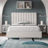 Französisches Bett 120x200, Kunstleder mit Stauraum, Agueda P1 Lagerbestand