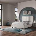 Französisches Bett 120x200, Kunstleder mit Stauraum, Agueda P1 Modell