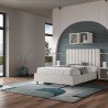 Französisches Bett 120x200, Kunstleder mit Stauraum, Agueda P1 Modell